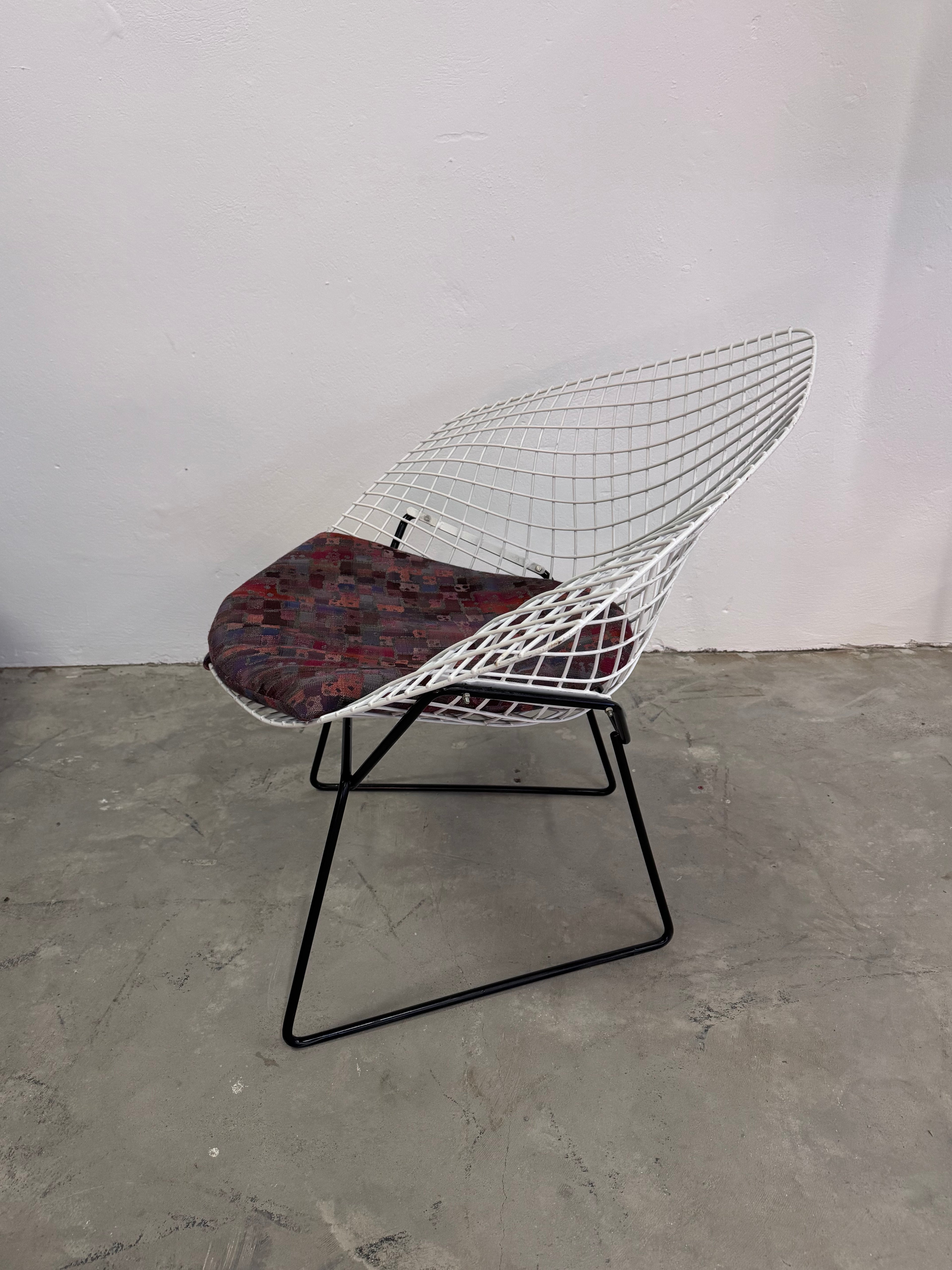 Diamond Chair von Harry Bertoia für Knoll International, USA, 1950er schwarz weiss