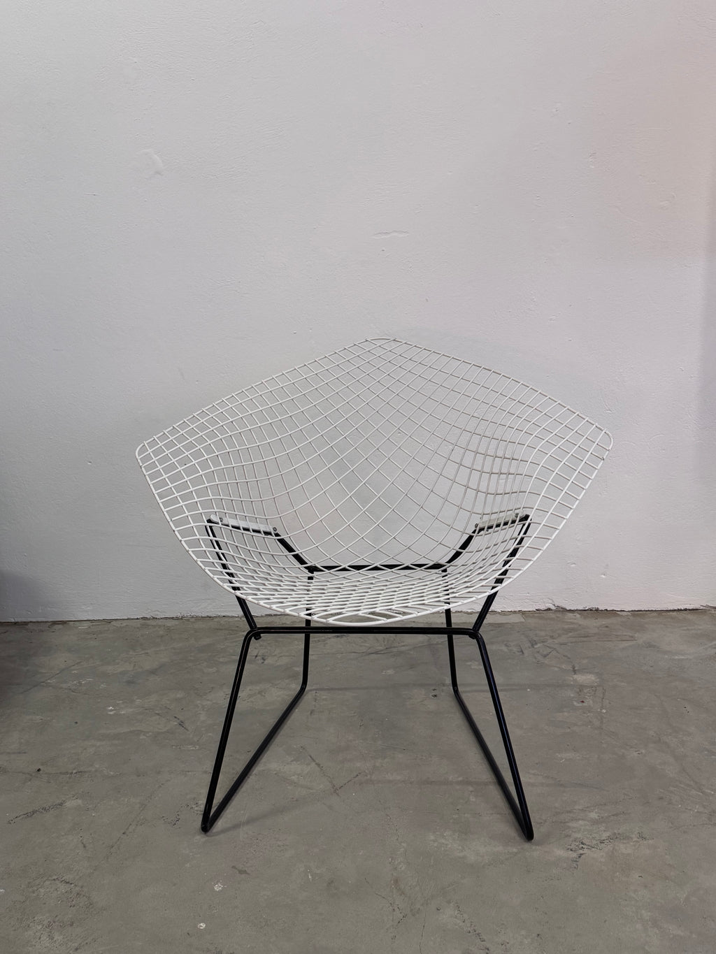Diamond Chair von Harry Bertoia für Knoll International, USA, 1950er schwarz weiss