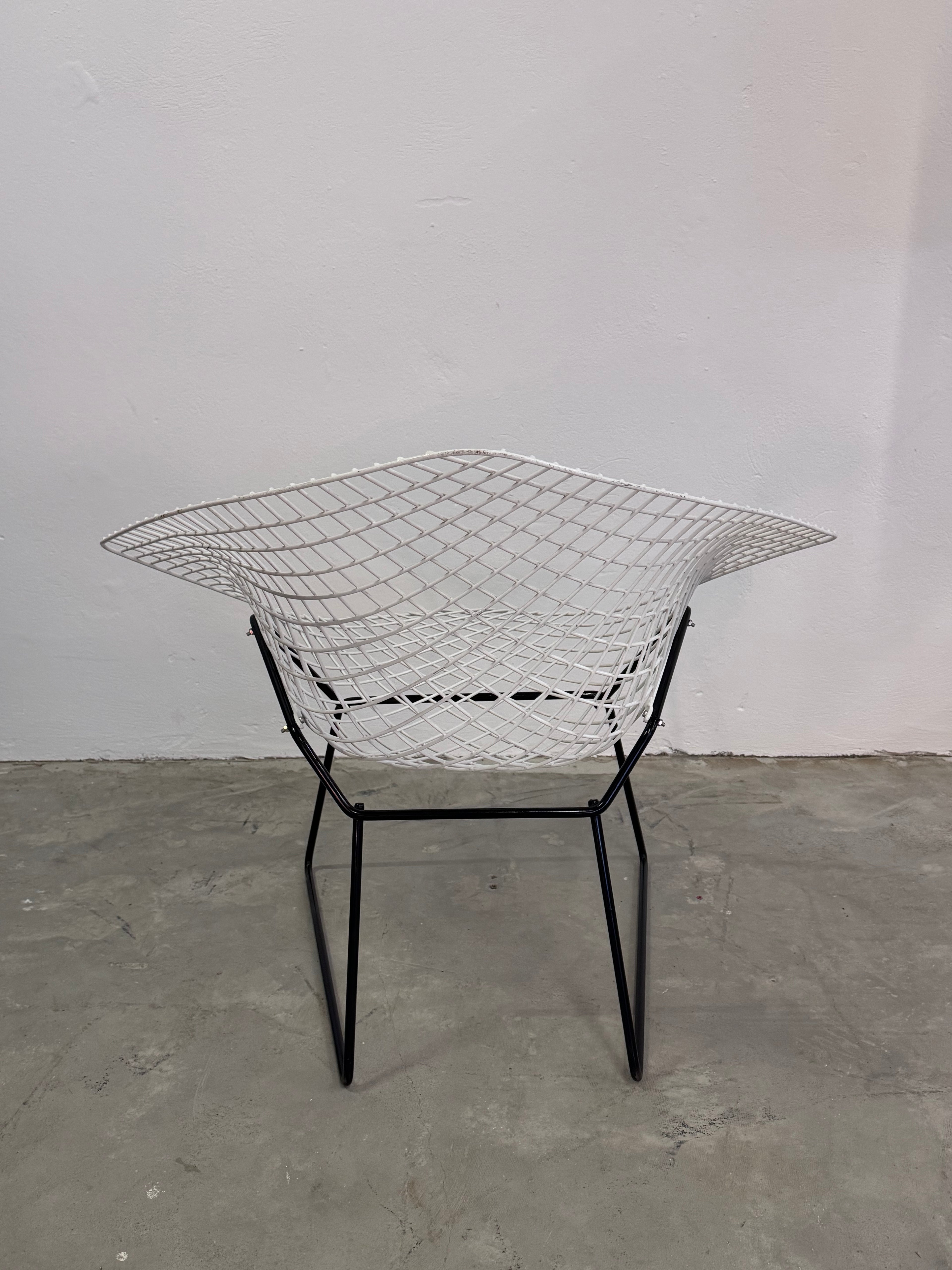 Diamond Chair von Harry Bertoia für Knoll International, USA, 1950er schwarz weiss