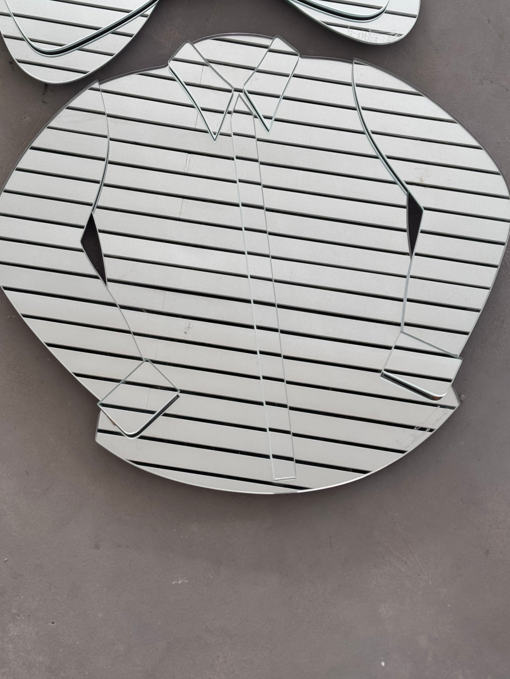 Komplettes Spiegel Set Hat Man von Georges Mathias 1970er Hut Kopf Fliege und Jackett