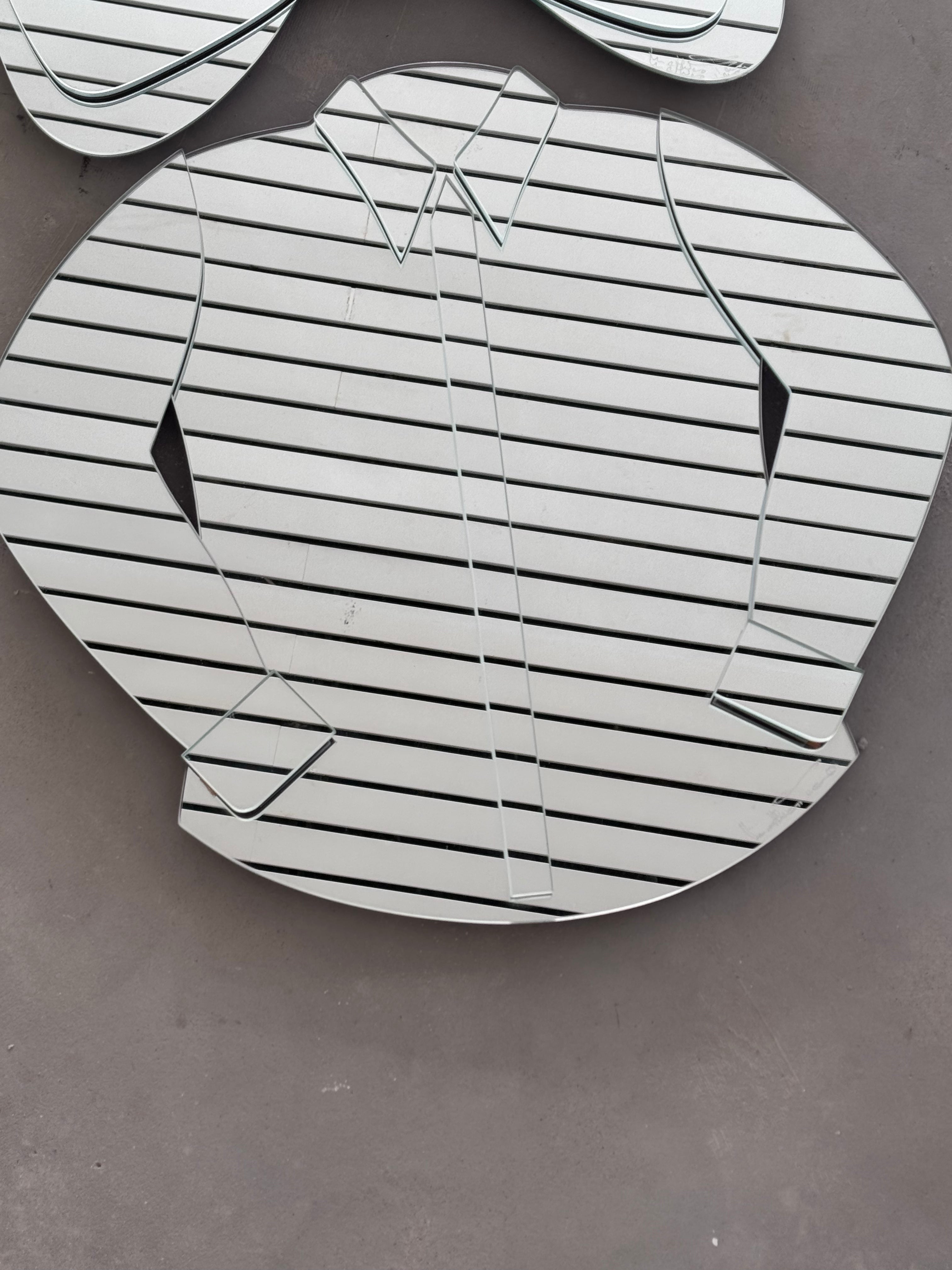 Komplettes Spiegel Set Hat Man von Georges Mathias 1970er Hut Kopf Fliege und Jackett