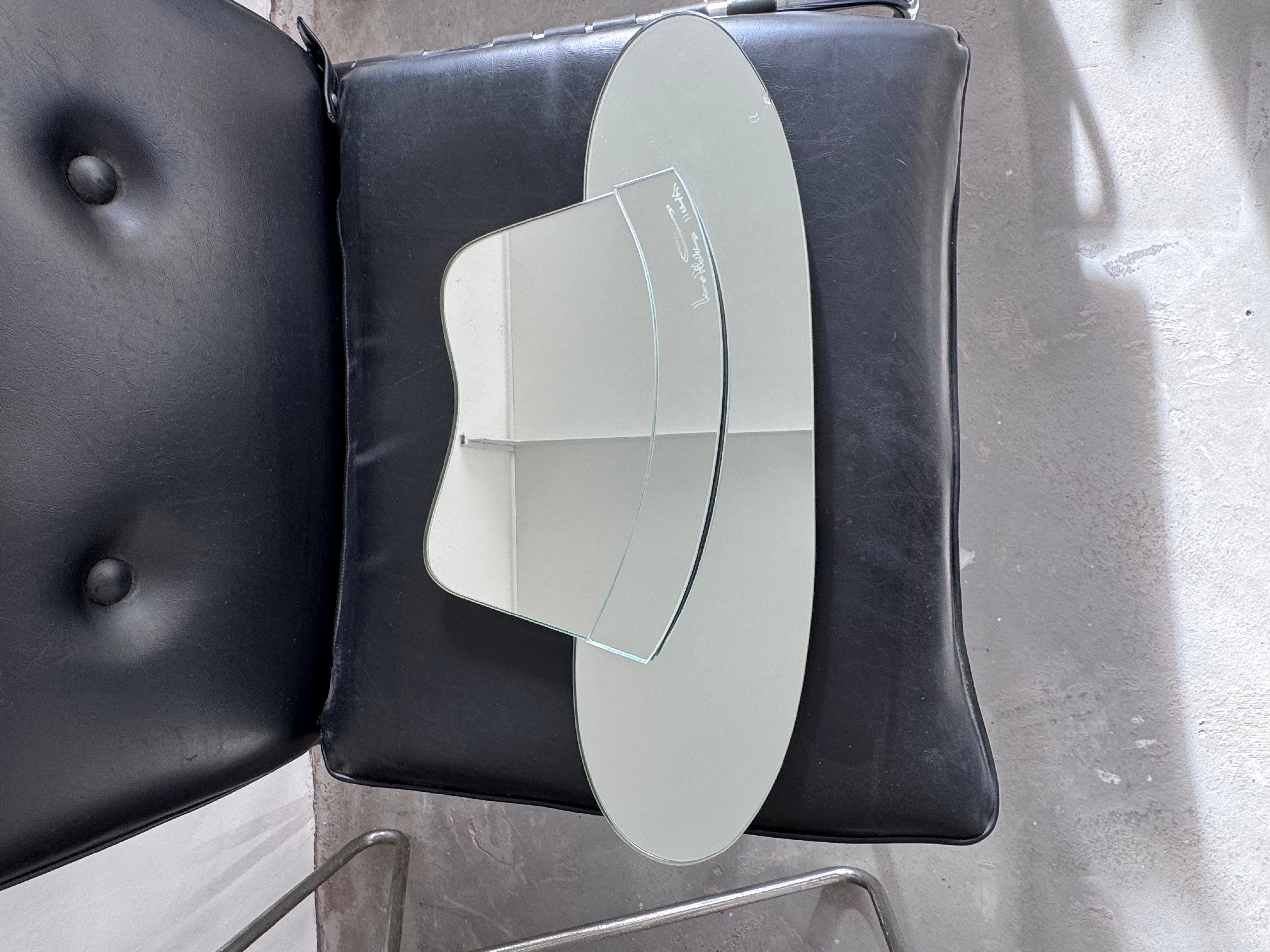 Komplettes Spiegel Set Hat Man von Georges Mathias 1970er Hut Kopf Fliege und Jackett