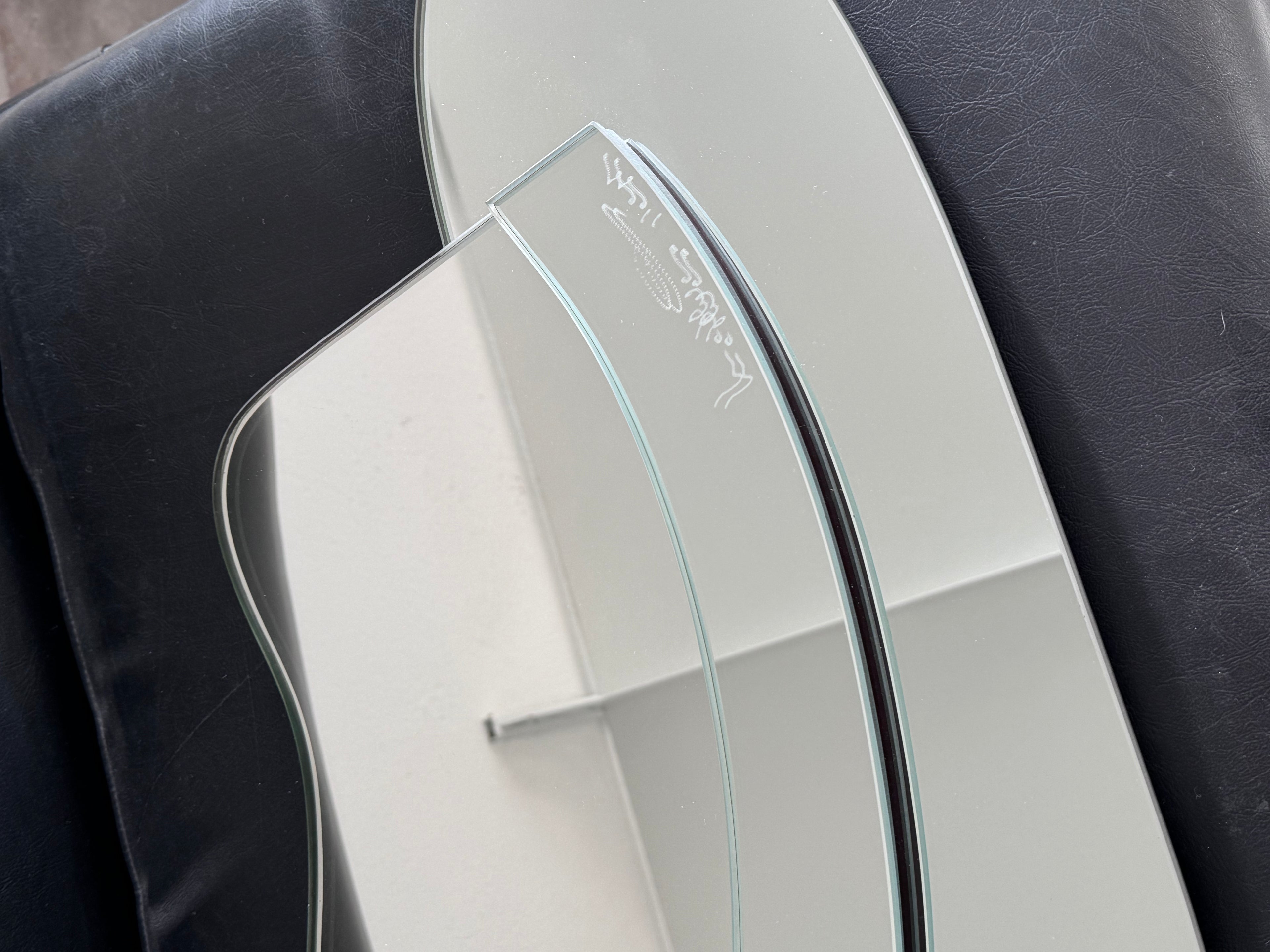 Komplettes Spiegel Set Hat Man von Georges Mathias 1970er Hut Kopf Fliege und Jackett