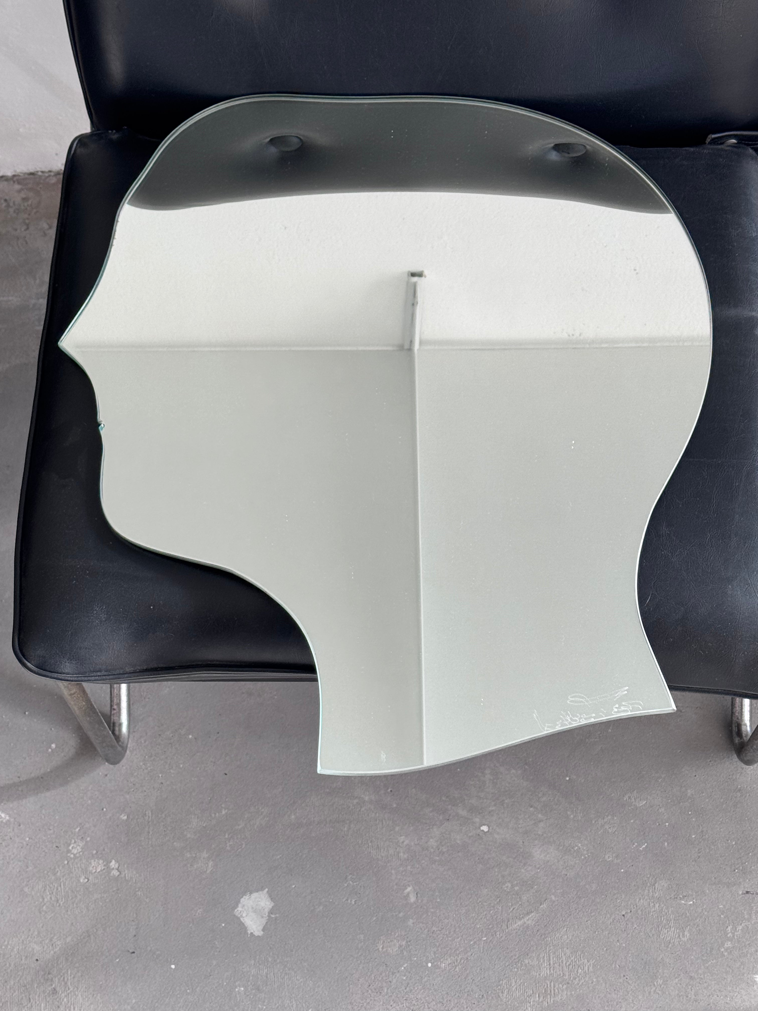 Komplettes Spiegel Set Hat Man von Georges Mathias 1970er Hut Kopf Fliege und Jackett