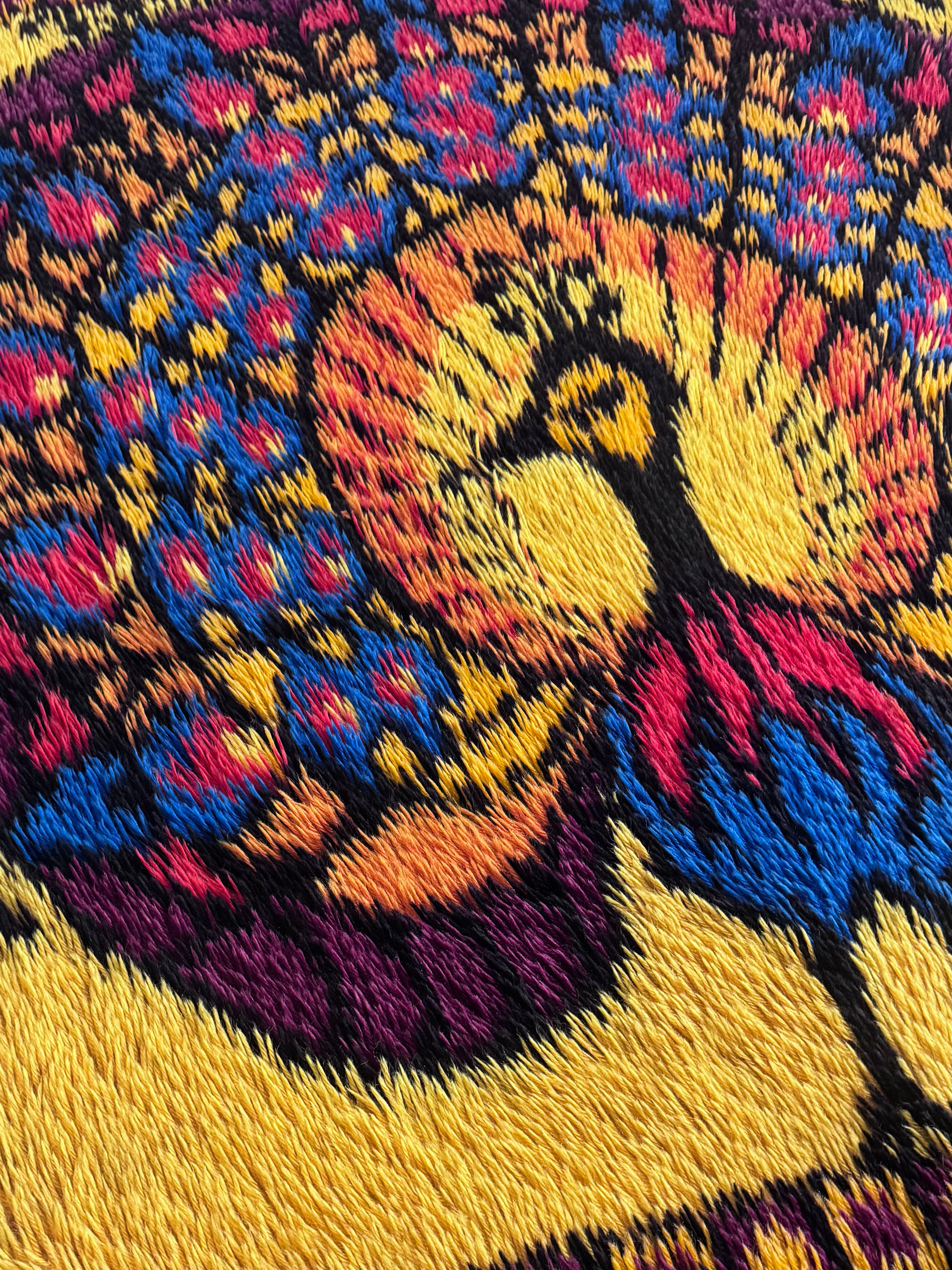Vintage Wandteppich „Pfau“ von Ege Tæpper, Dänemark, 1970er