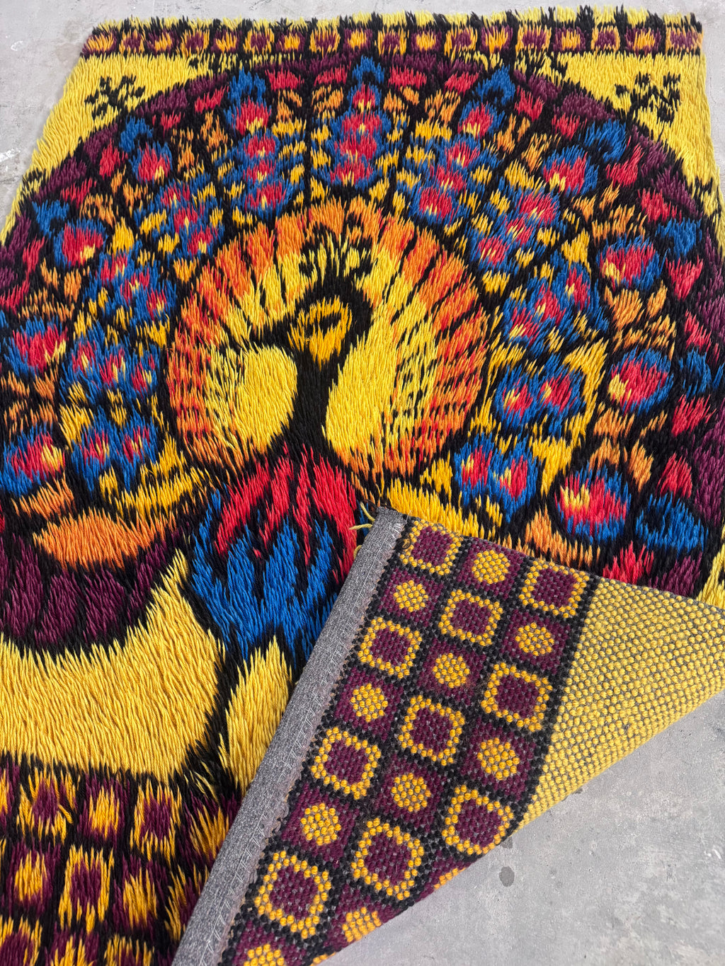 Vintage Wandteppich „Pfau“ von Ege Tæpper, Dänemark, 1970er