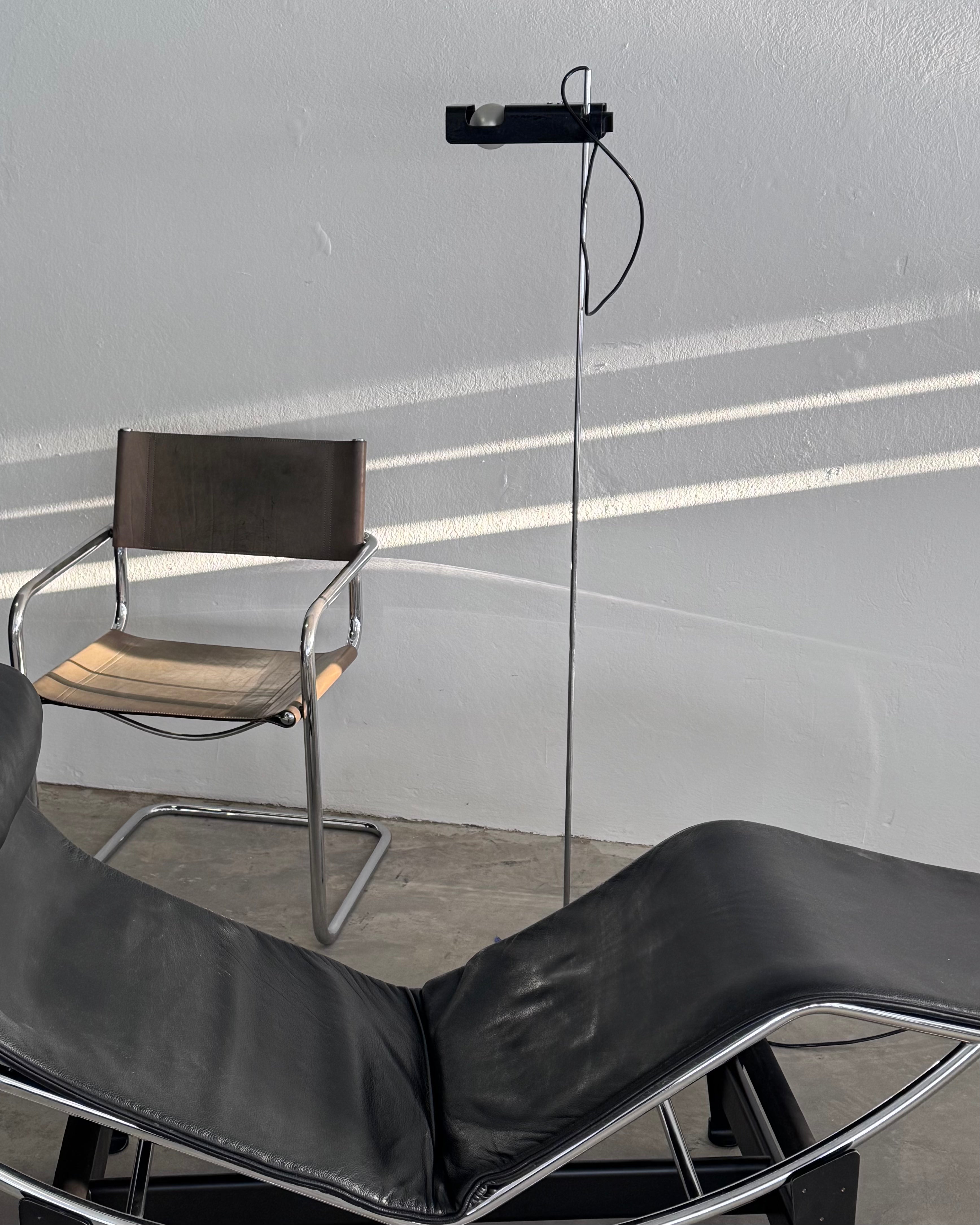 Grauer Modell MG5 Ledersessel von Mart Stam & Marcel Breuer für Matteo Grassi, 1980er