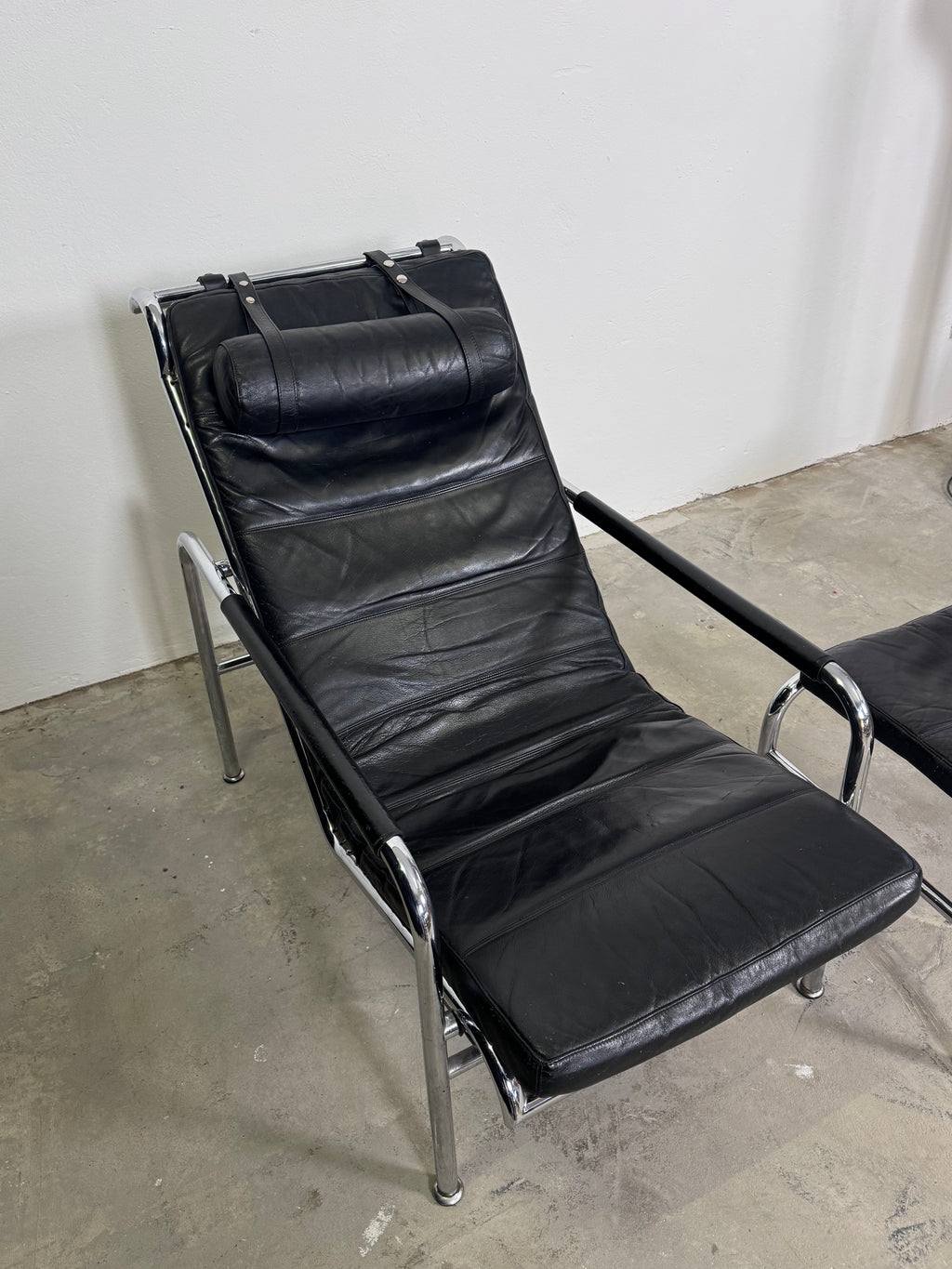 Genni Sessel von Gabriele Mucchi für Zanotta, Leder & Chrom, 1970er, Vintage