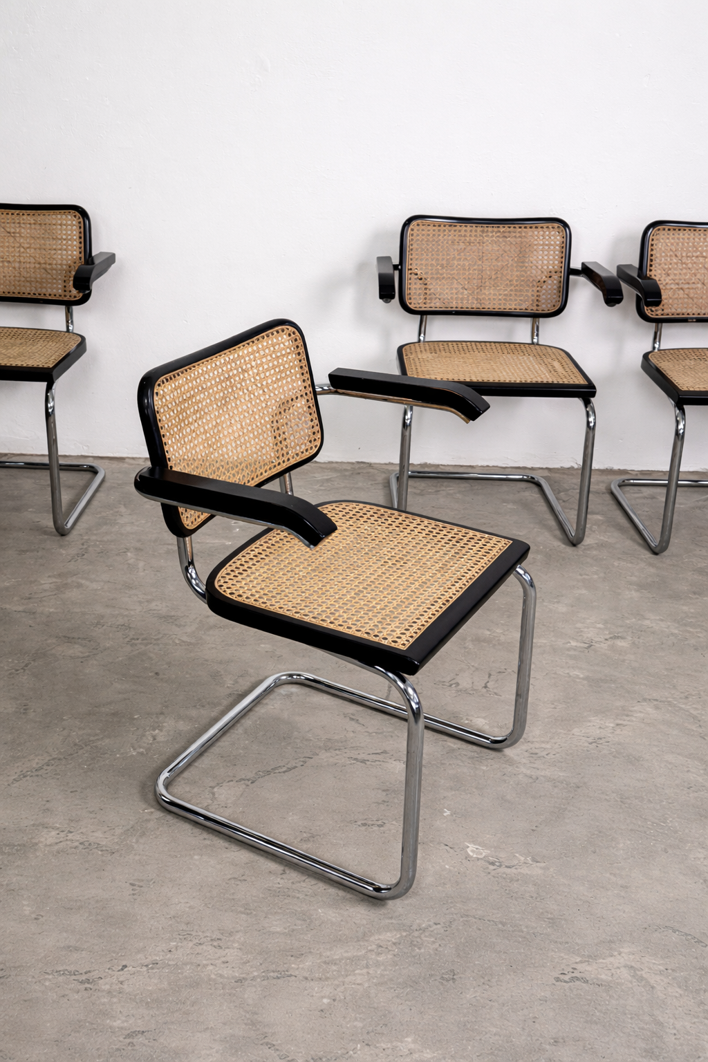 Wienergeflecht Stuhl made in Italy - Cesca eine Nachempfindung des S32 Marcel Breuer für Thonet