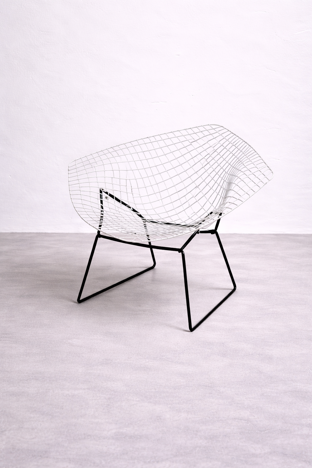Diamond Chair von Harry Bertoia für Knoll International, USA, 1950er schwarz weiss
