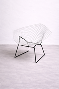 Diamond Chair von Harry Bertoia für Knoll International, USA, 1950er schwarz weiss
