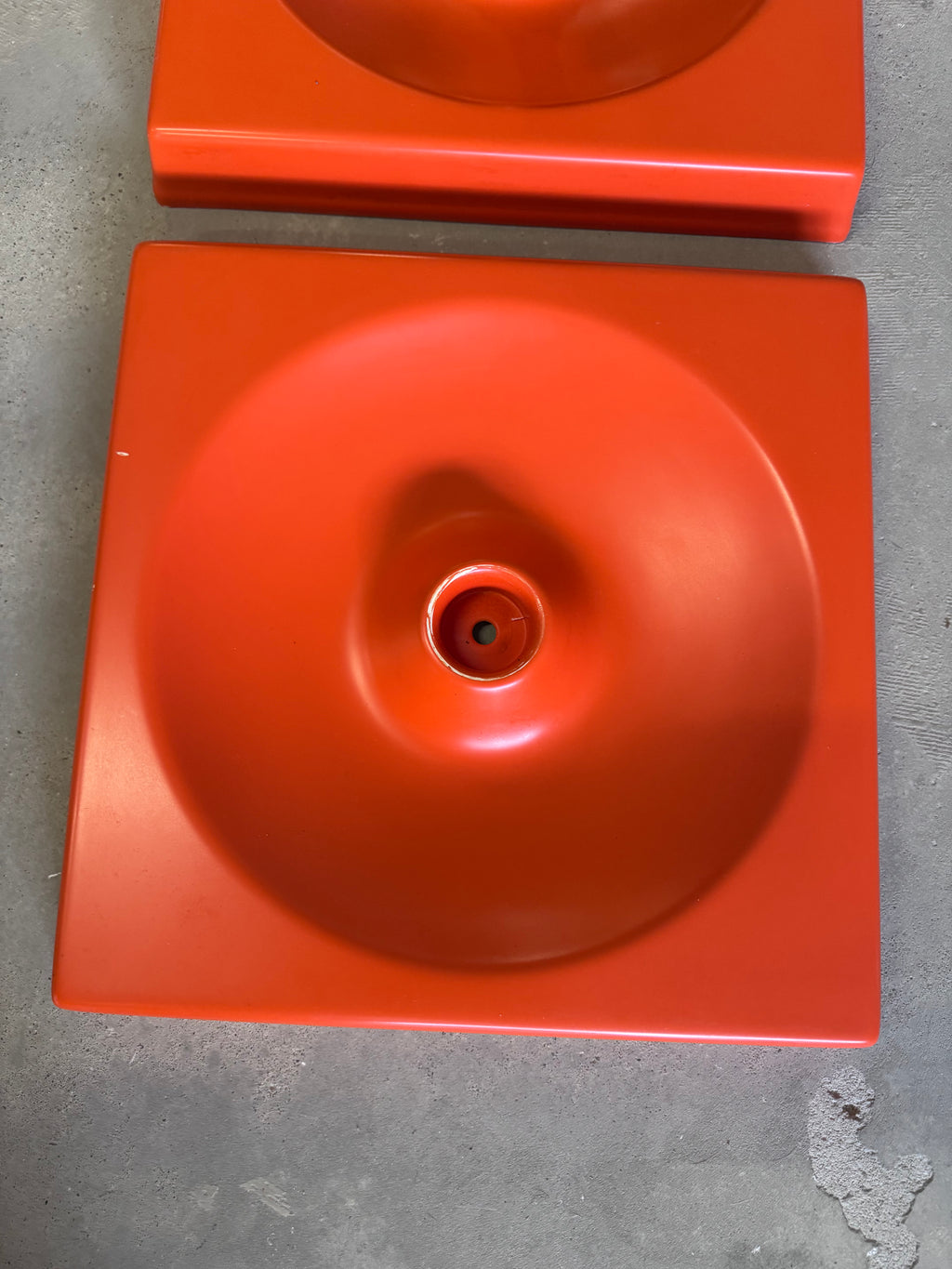 Vintage Schönbuch Quadro Garderoben-Element, 1970er, Orange, Mid-Century Wandgarderobe, Modulares Design