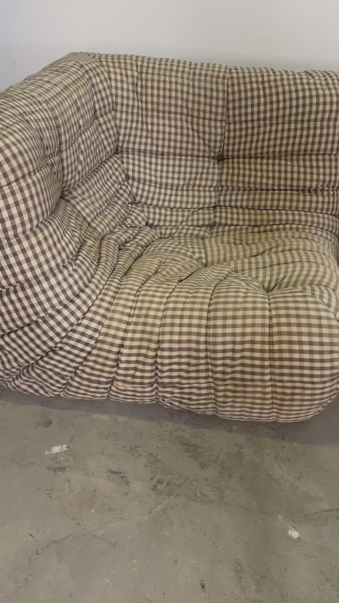 Vintage Ligne Roset Togo Eckelement + Sessel – Originalbezug, Michel Ducaroy Design, 70er/80er Jahre
