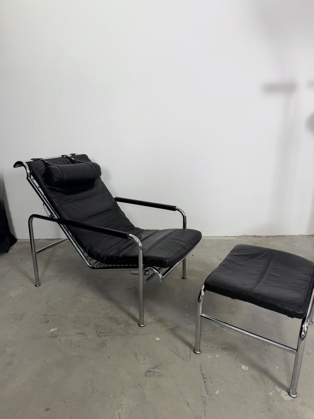 Genni Sessel von Gabriele Mucchi für Zanotta, Leder & Chrom, 1970er, Vintage