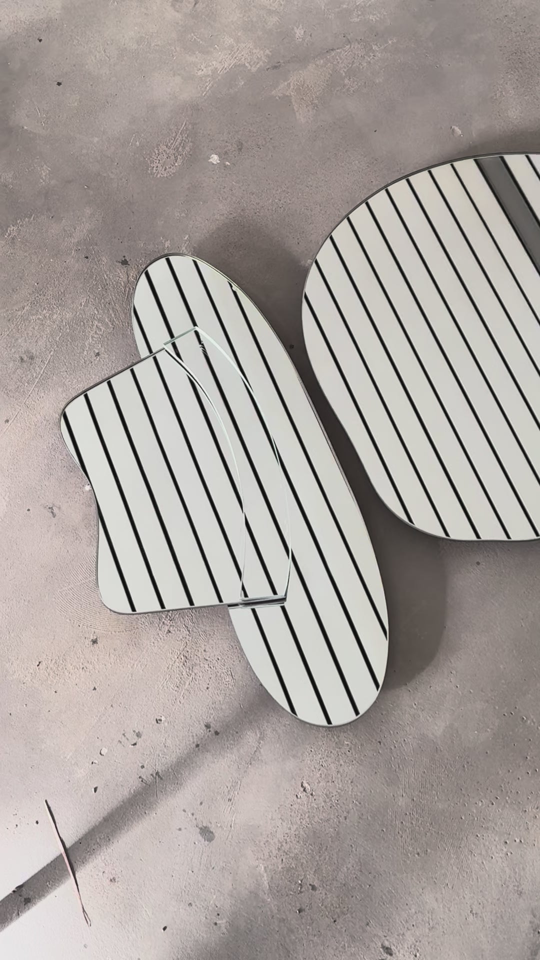 Komplettes Spiegel Set Hat Man von Georges Mathias 1970er Hut Kopf Fliege und Jackett