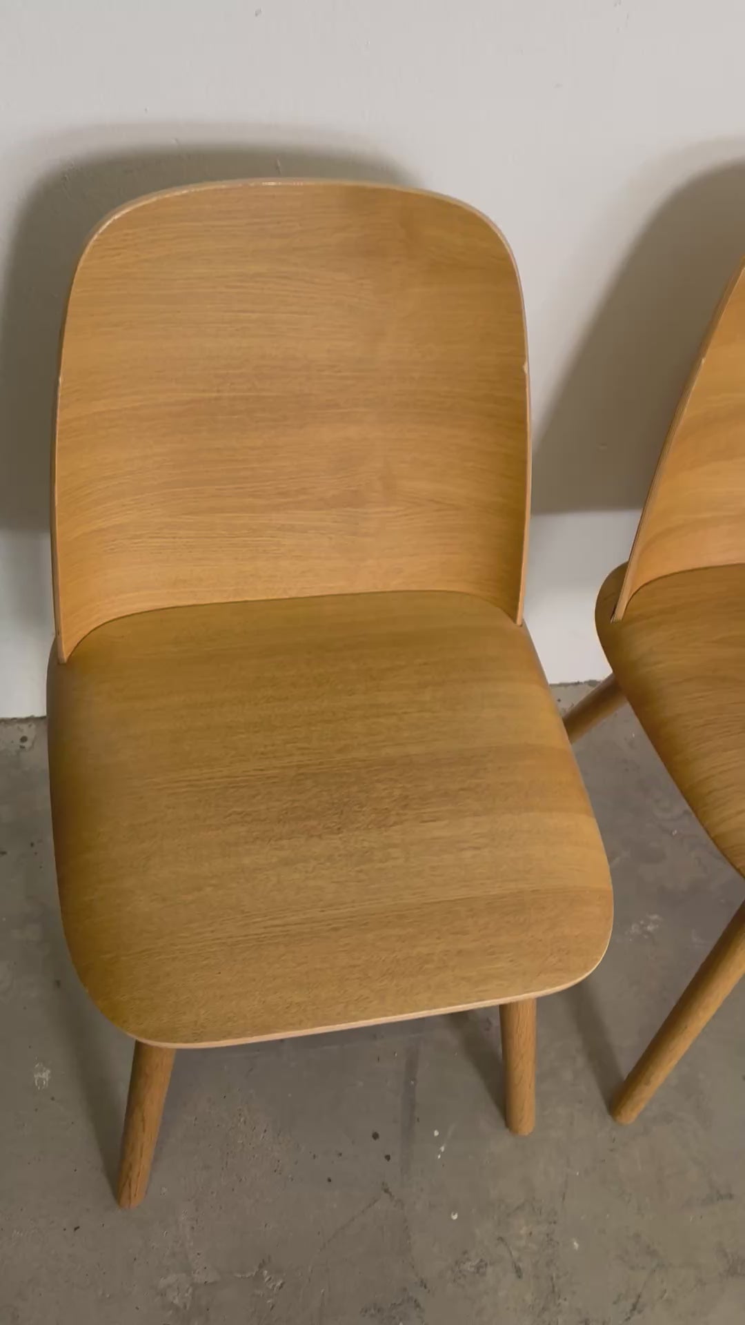 Original Muuto „Nerd Chair“ von David Geckeler in der frühen 2013er Version aus Eiche
