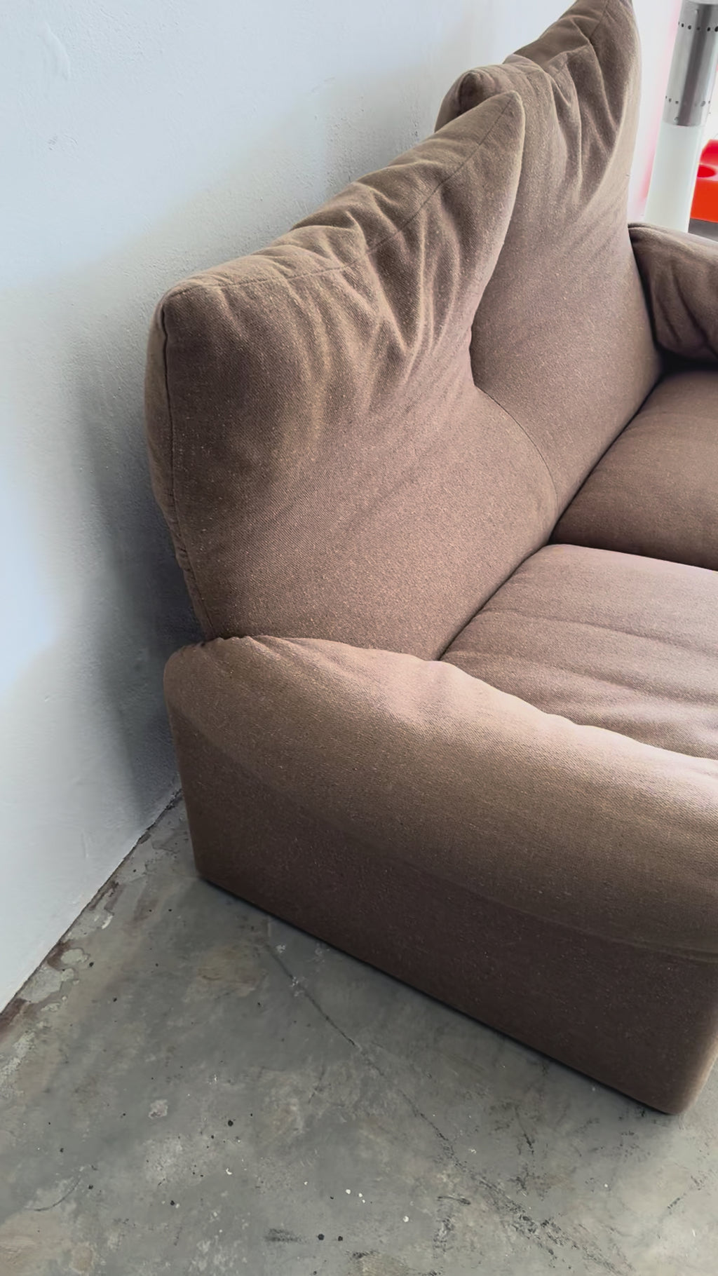 1/2 Cassina Maralunga Sofa 1970er | Vico Magistretti | Vintage Design Klassiker | Leinenbezug | 2er Sofa