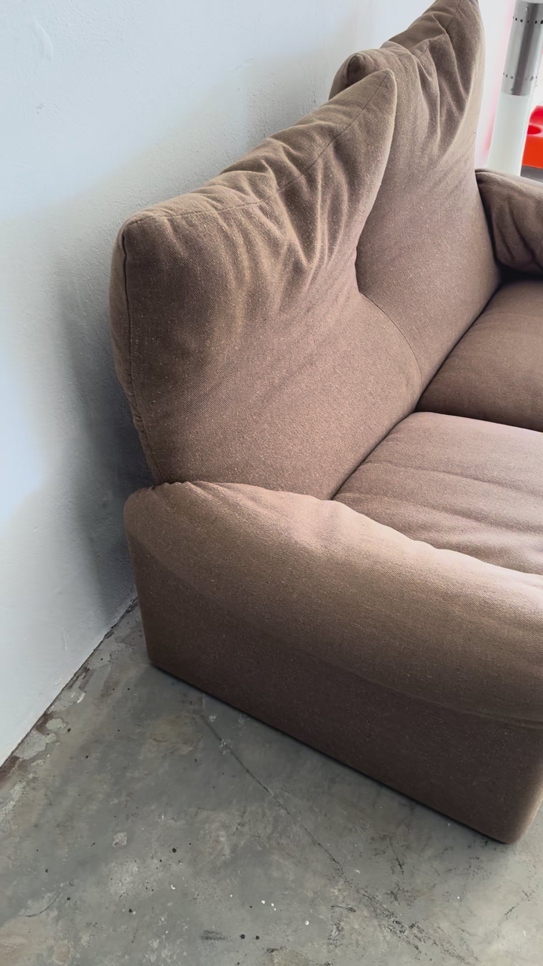 1/2 Cassina Maralunga Sofa 1970er | Vico Magistretti | Vintage Design Klassiker | Leinenbezug | 2er Sofa