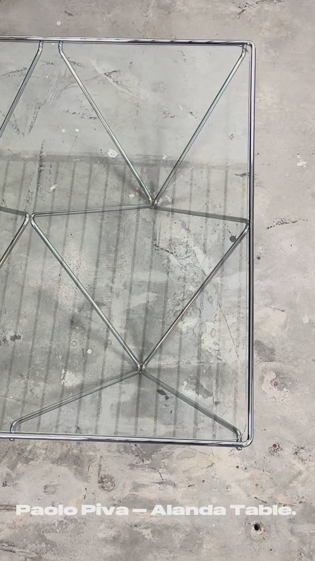 Paolo Piva Alanda Couchtisch für B&B Italia, verchromter Stahl und Glas  Italien um 1980