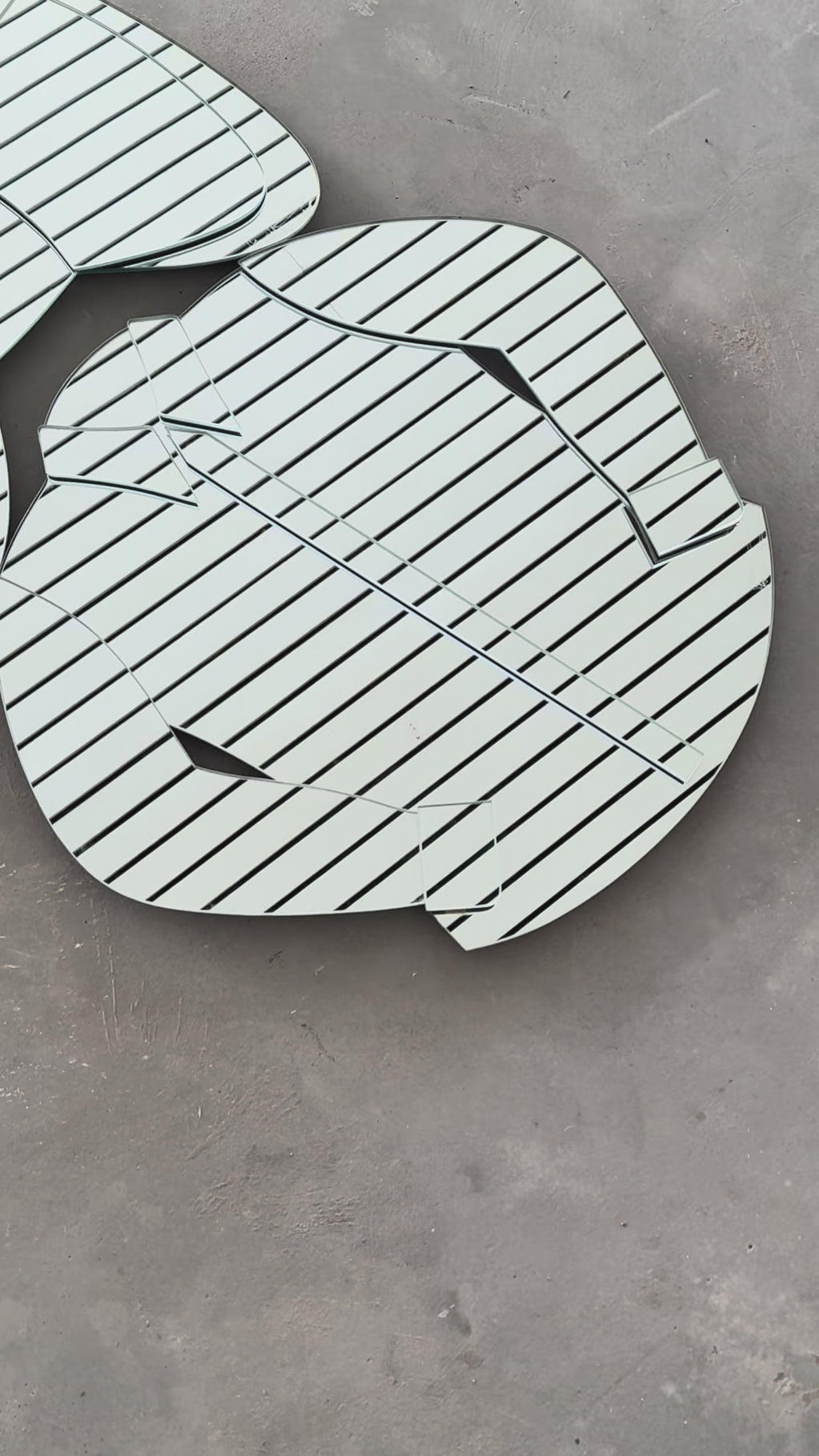 Komplettes Spiegel Set Hat Man von Georges Mathias 1970er Hut Kopf Fliege und Jackett