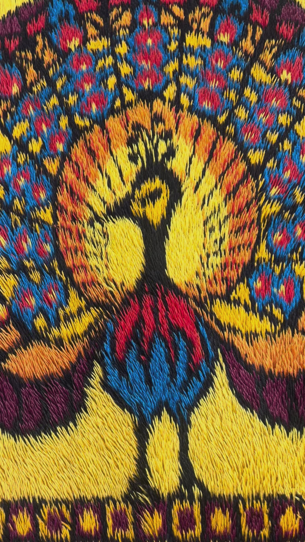 Vintage Wandteppich „Pfau“ von Ege Tæpper, Dänemark, 1970er