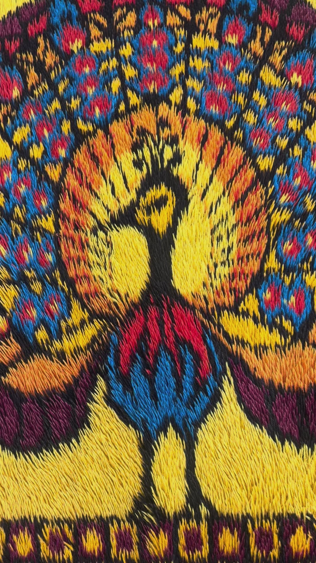 Vintage Wandteppich „Pfau“ von Ege Tæpper, Dänemark, 1970er