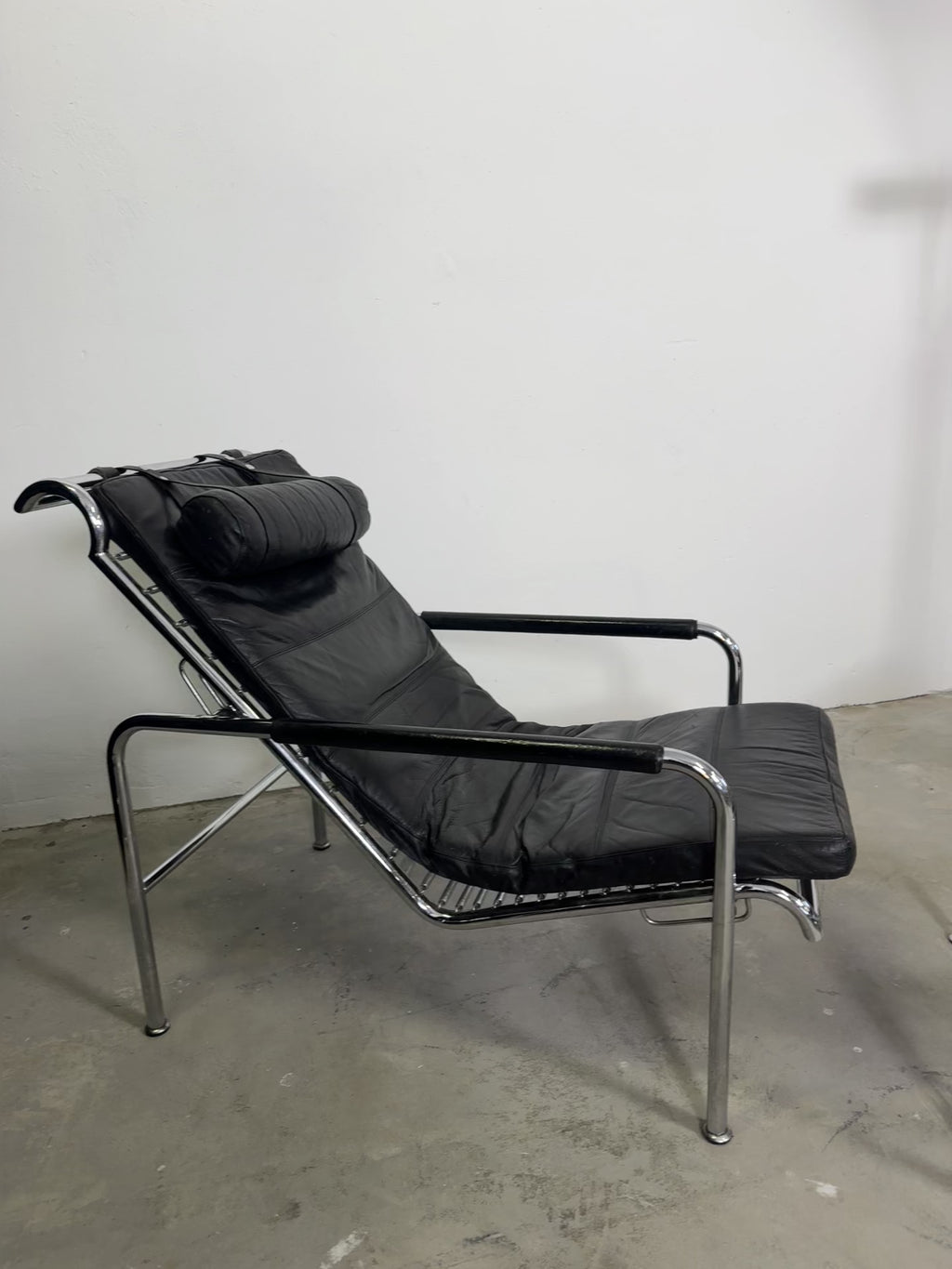 Genni Sessel von Gabriele Mucchi für Zanotta, Leder & Chrom, 1970er, Vintage